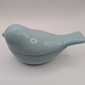 Elegant Blue Bird Ceramic Dish